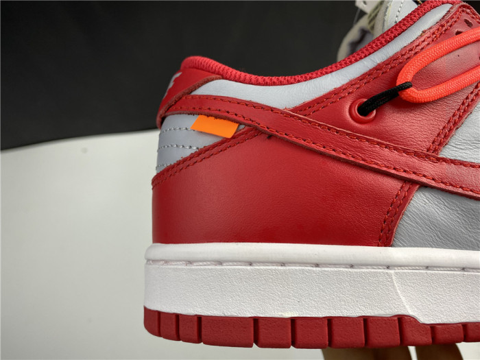 nike dunk low off-white university red - ct0856-600