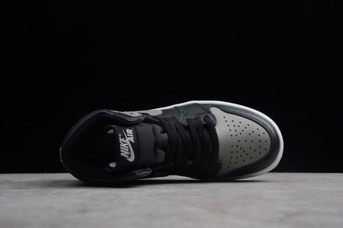 air jordan 1 kids retro high og shadow black grey aq2664-013