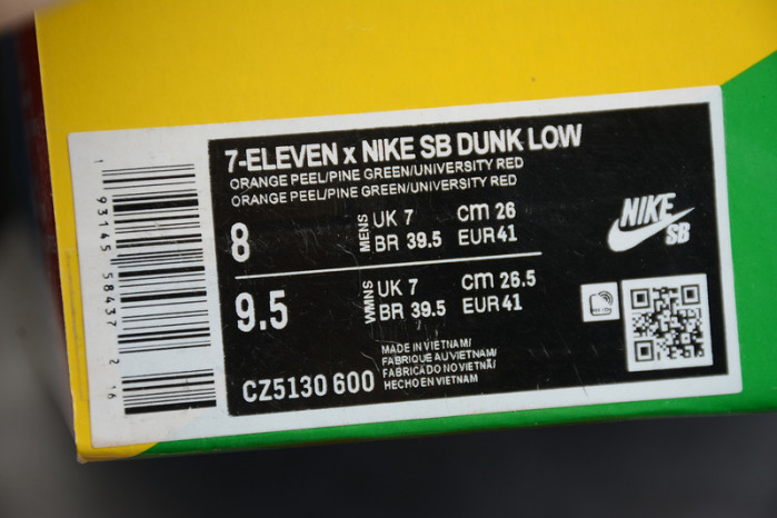 nike sb dunk low red orange green cz5130-600