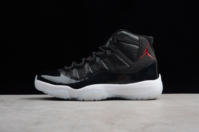 jordan 11 retro bp "72-10" black mens 378037-002